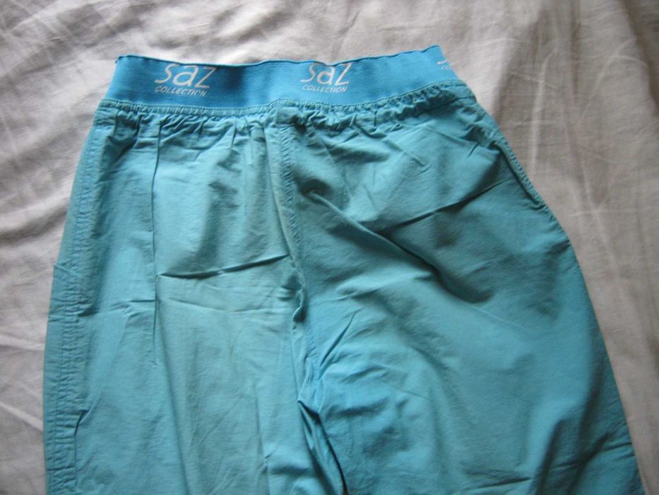 бріджі, штани, котон, з кишенями, легкі, голуб. колір, ідеал. стан