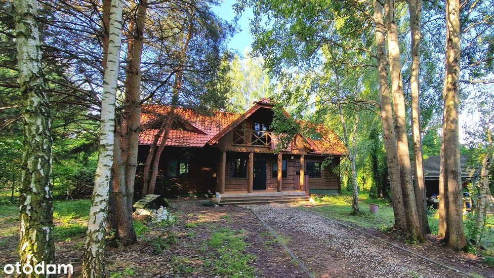 Wyjątkowy drewniany dom pod Warszawą działka 2700m2