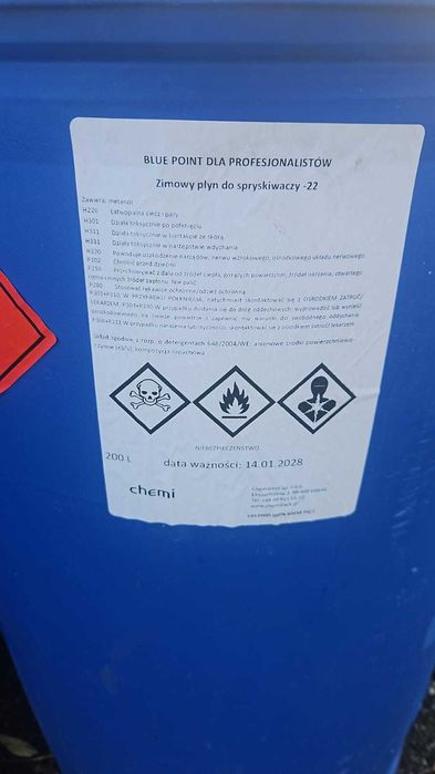 Beczki po płynie do spryskiwaczy 200 l