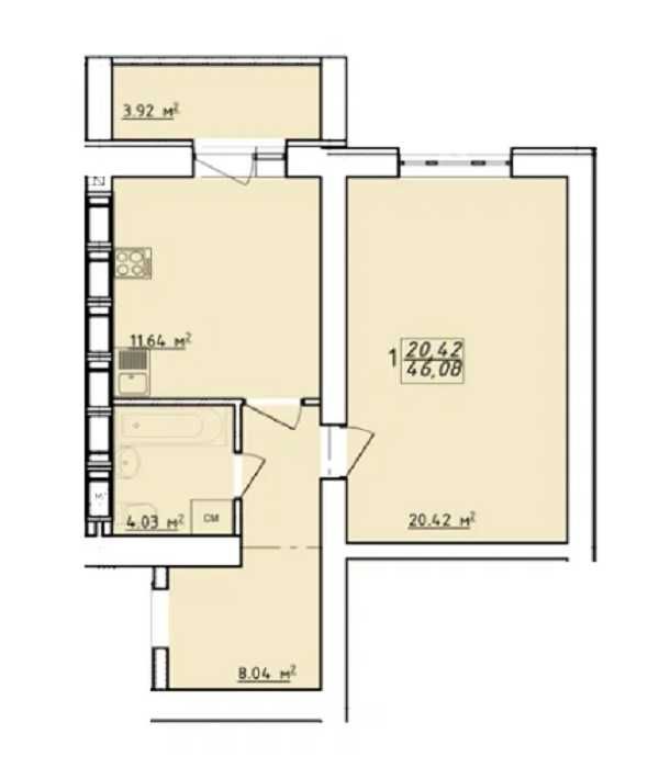ЖК Левада-2 Дом сдан Продам 1К квартиру 46 метров GT