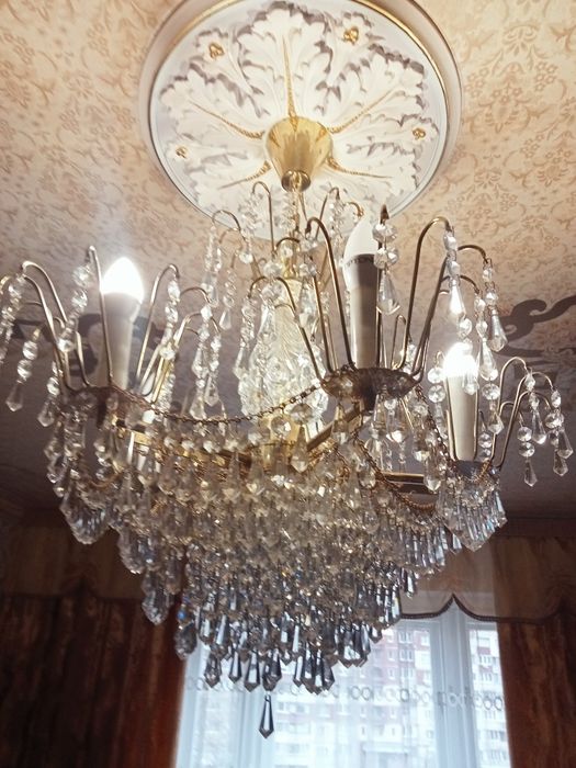 Распродажа! Цена снижена  ! Люстра" Невеста "чешский хрусталь .