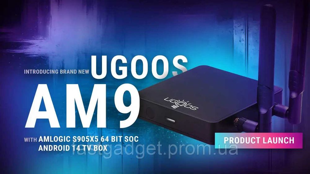 Android TV приставка Ugoos AM9 smart TV box, Android 14, Amlogic S905X