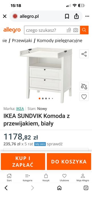 Przewijak z komodą
