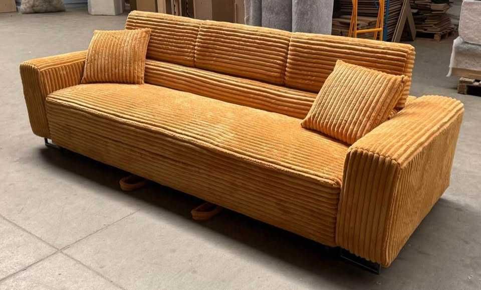 Kanapa Trójka w tkaninie Top Sztruks PREMIUM od PRODUCENTA