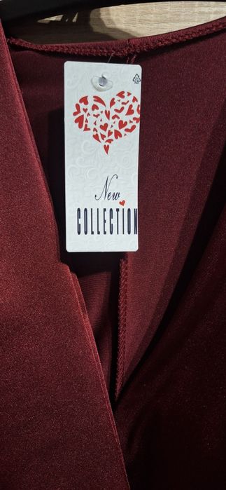 Nowy, bordowy kombinezon/sukienka