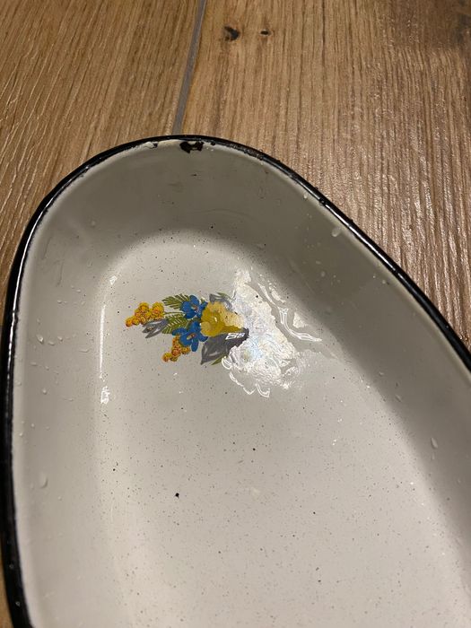 Емальована тарілка для оселедця, для консервації