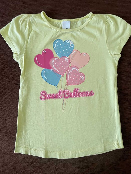 Koszulka z krótkim rękawem, C&A, żółta, rozm. 122