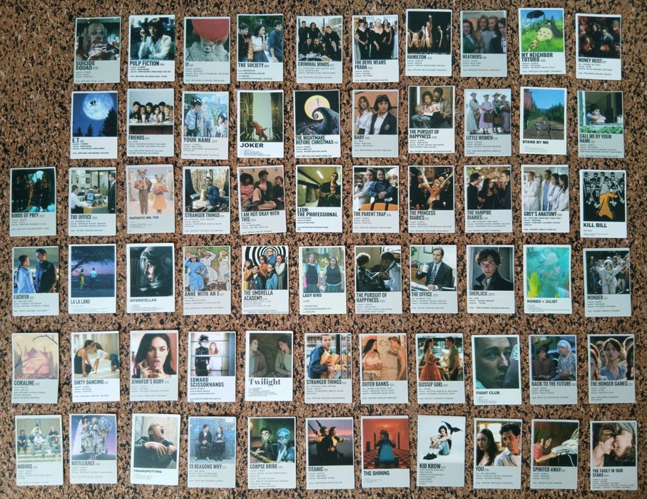 Lote de 64 autocolantes - Filmes e Séries