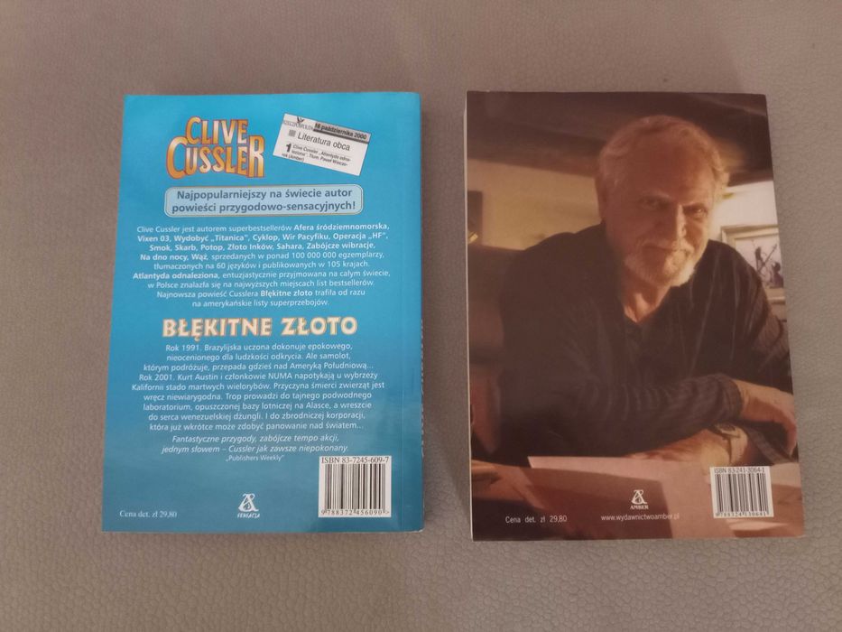 Clive Cussler "Żeglarz" i "Błękitne złoto" - 2 książki