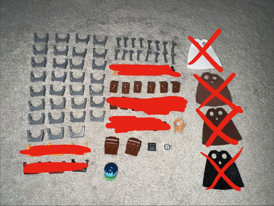 Lego Star Wars elementy na figurki, bronie itp