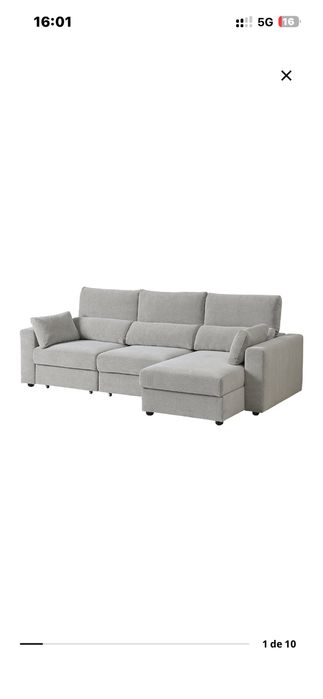 Sofa 3 lugares c/ chaise longue Eskilstuna IKEA