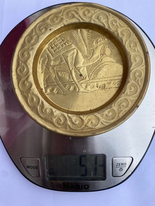 Вінтажна латунна тарілочка попільничка