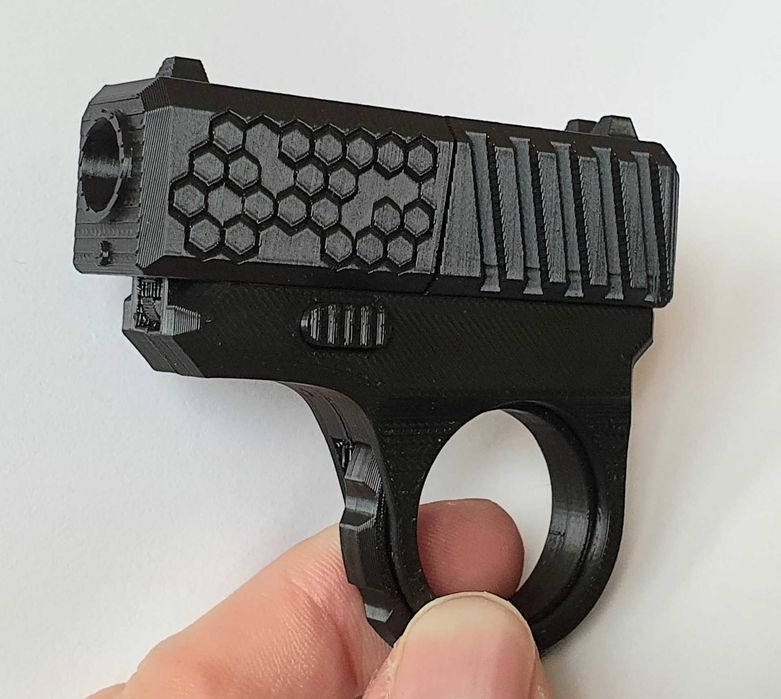 Pistolet Fidget Spinner Antystresowa Zabawka + 6 Naboi