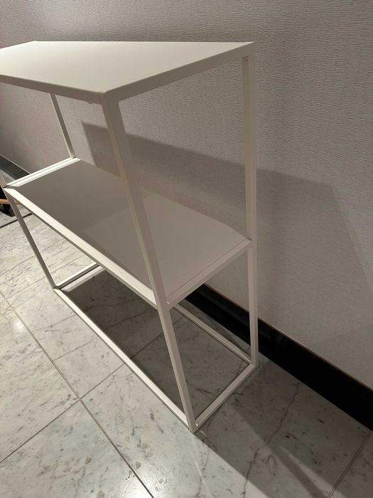 Stół-konsola / regał JYSK VIRUM 26x80x81 biały metalowy