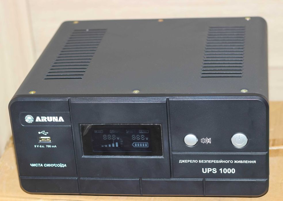 Комплект ДБЖ ARUNA UPS 1000 та АКБ GEL 120Ah Чиста синусоїда для котла