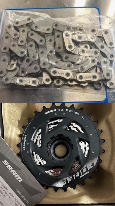 Kaseta i łańcuch Sram Force XG-1270 axs 10-28nowa rival red