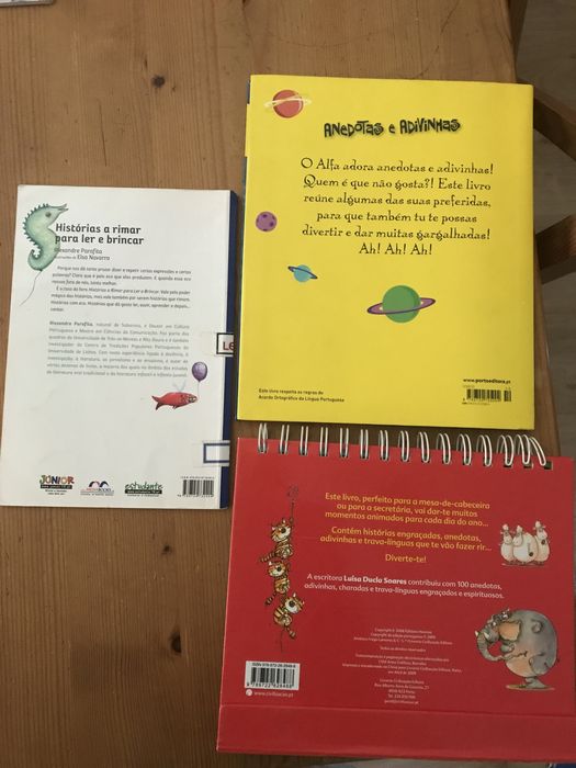 3 livros infantis rimas, anedotas e adivinhas