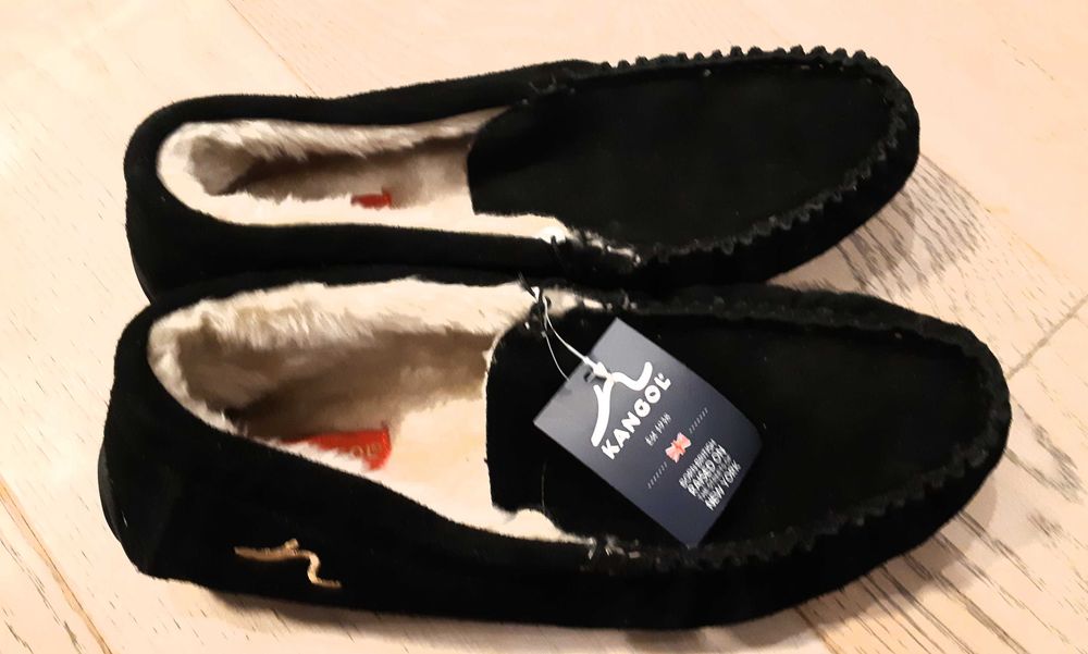 nowe kapcie męskie Kangol  43 44 45 skóra naturalna bardzo ciepłe