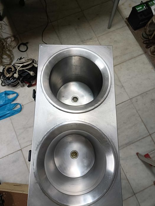 Leiteira elétrica dupla industrial em inox