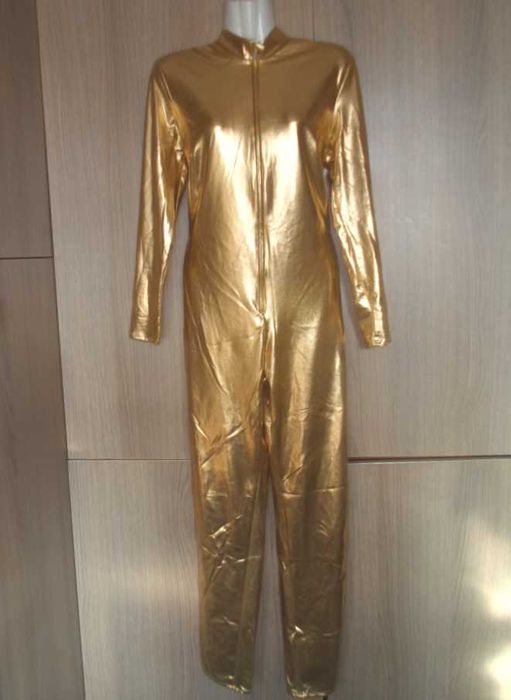 Morphsuits Вторая кожа костюм золотой Zentai размер S/M