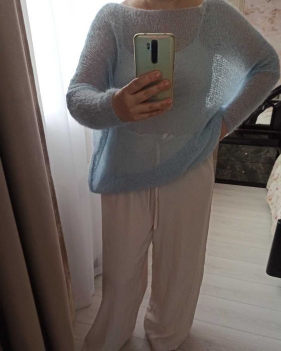 Мохеровий светр павутинка