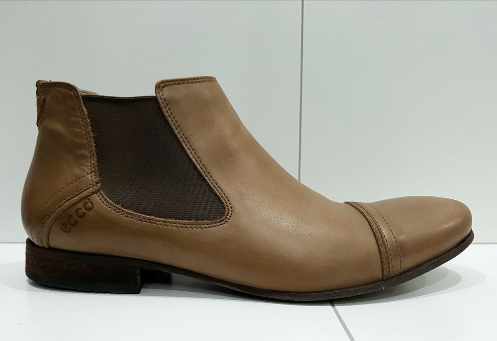 Sztyblety męskie Ecco rozm.45 skórzana podeszwa, stan bdb