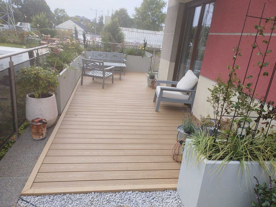 Zadaszenia tarasu z poliwęglanu,  tarasy z deski kompozytowej