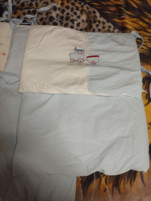 Бортики(подушечки) на дитяче ліжечко + балдахін