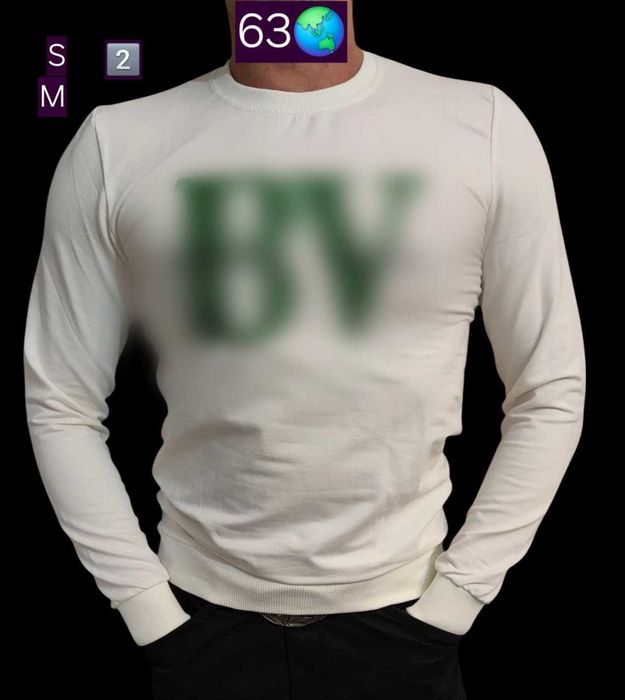 Bluza męska — biała, długa,