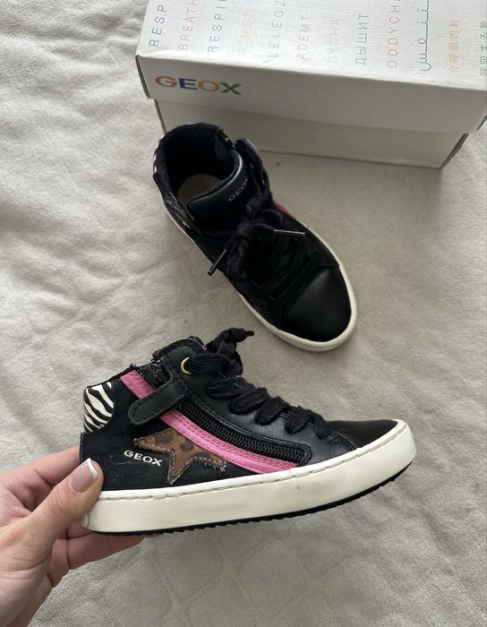 Кеды кожаные весна хайтопы Geox на девочку 27 размер