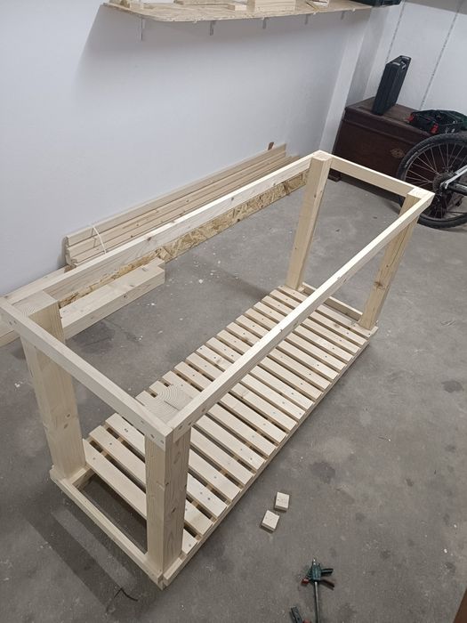 Bancada de trabalho com rodas