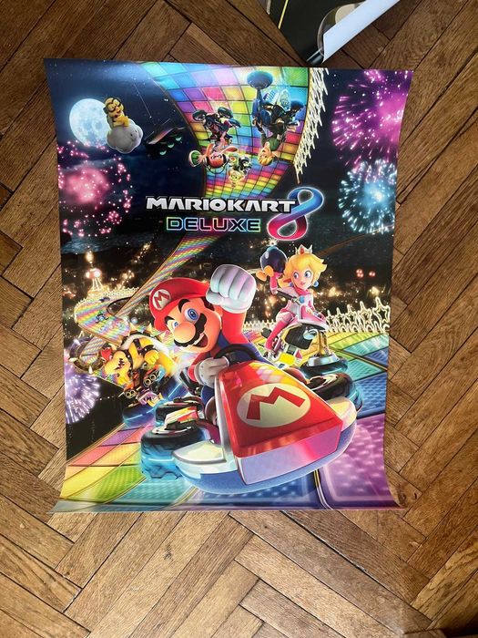 3 plakaty Nintendo - Kirby, Splatoon, Mario Kart A2 (NOWE)