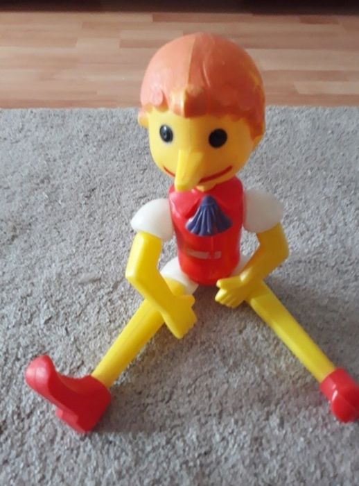 Ponadczasowy duży Pinokio BURATINO z lat PRL-u (51cm)