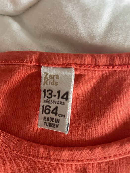 T shirt laranja vintage rapariga 13 14 anos Zara Kids