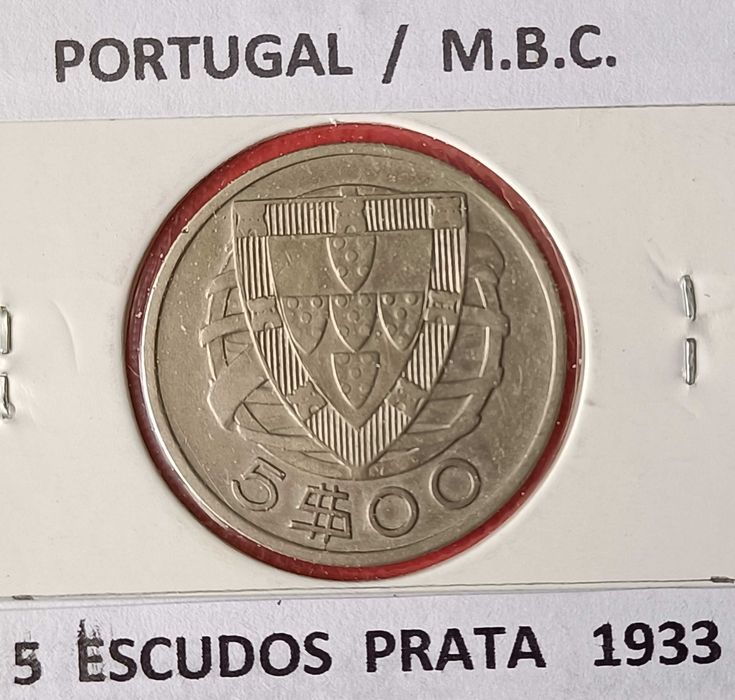 3 Moedas  5 Escudos Prata da 2ª República Portuguesa ( Emissão Anual)