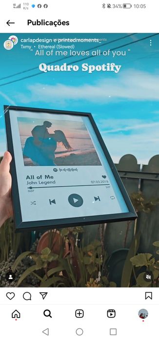 Quadro netflix spotify fotos presente namorados