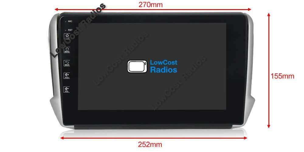 Auto Rádio GPS PEUGEOT 2008 / 208 | ANDROID • Multimédia BT USB WIFI