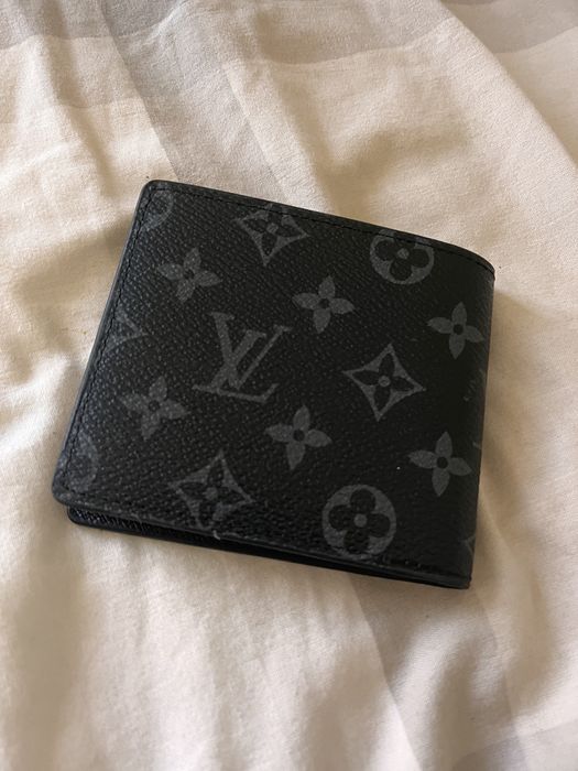 Męski portfel Louis Vuitton Monogram Eclipse | Klasyczny, Czarny/Szary