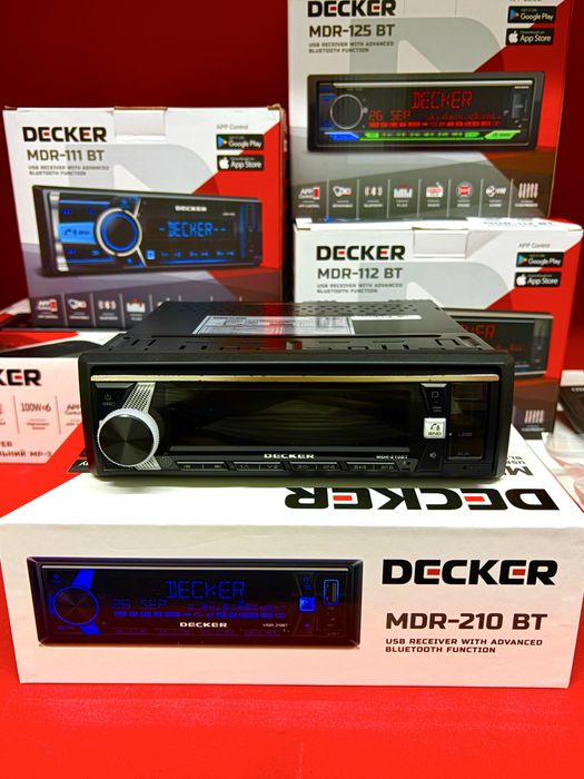 Магнітола DECKER MDR 210 BT — потужний звук 4 по 95Вт, DSP, Bluetooth та сабвуфер у вашому авто