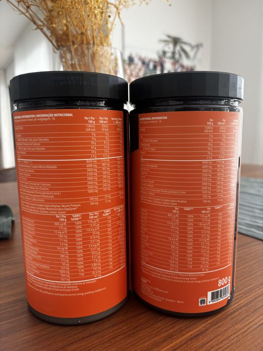Pack 2x Pré-Treino Prozis Energy Charge (Laranja + Mojito) – Praticamente Novos