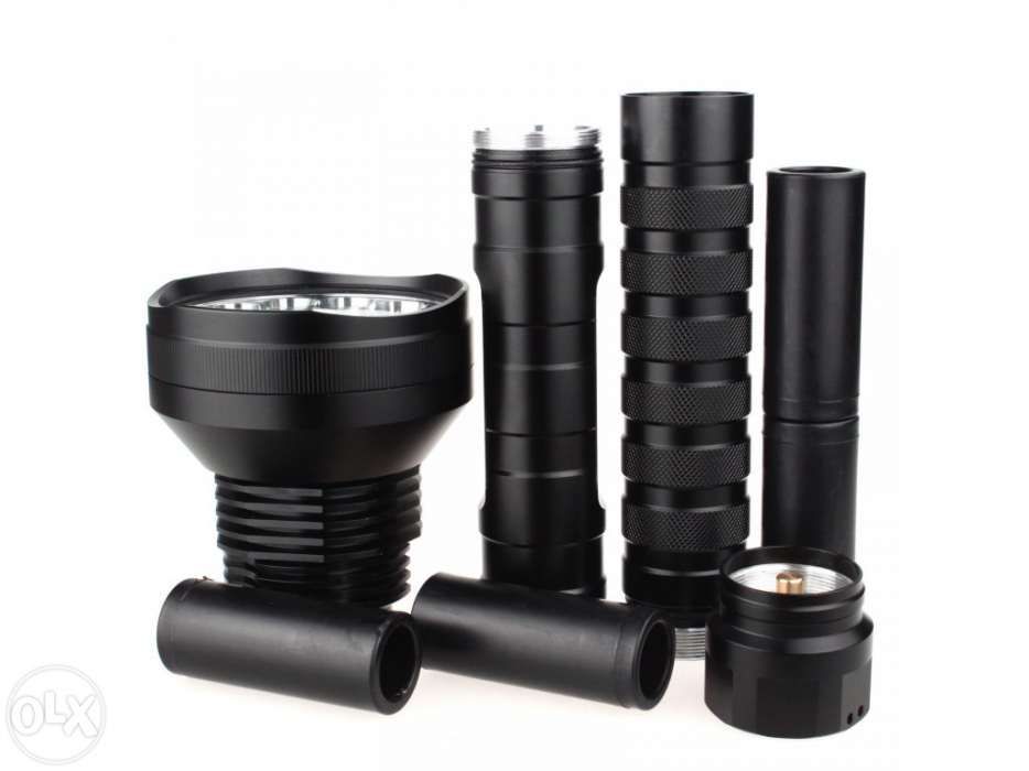 Lanterna led - 8000 lm - 15x cree-t6- caça ao javali