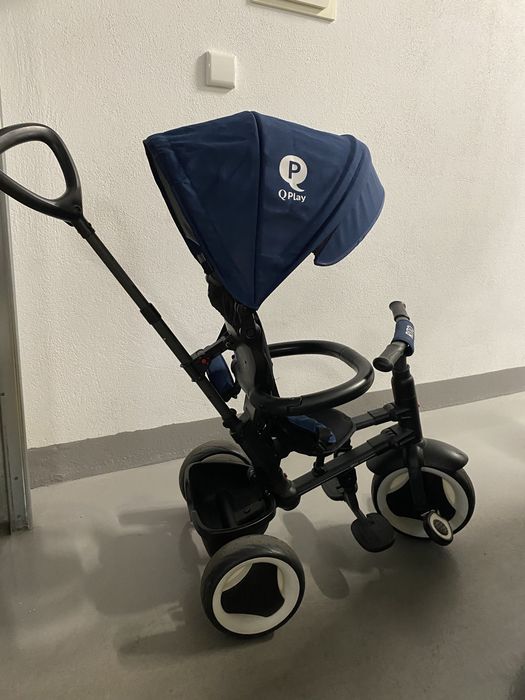 Triciclo bebe crianca azul qpark