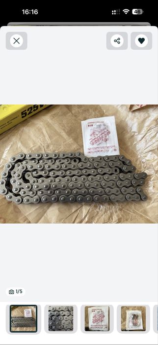 Мото цепь Did 525 оригинал почти новая 2000 км прбег