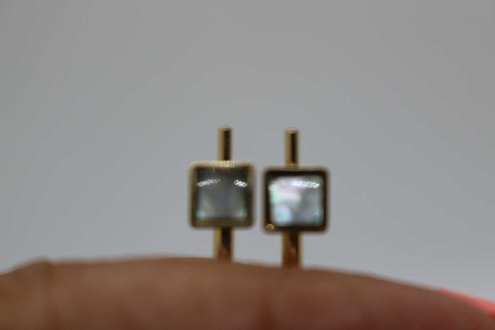 Botões de Punho Smoking Madre Perola Correct Quality Italianos