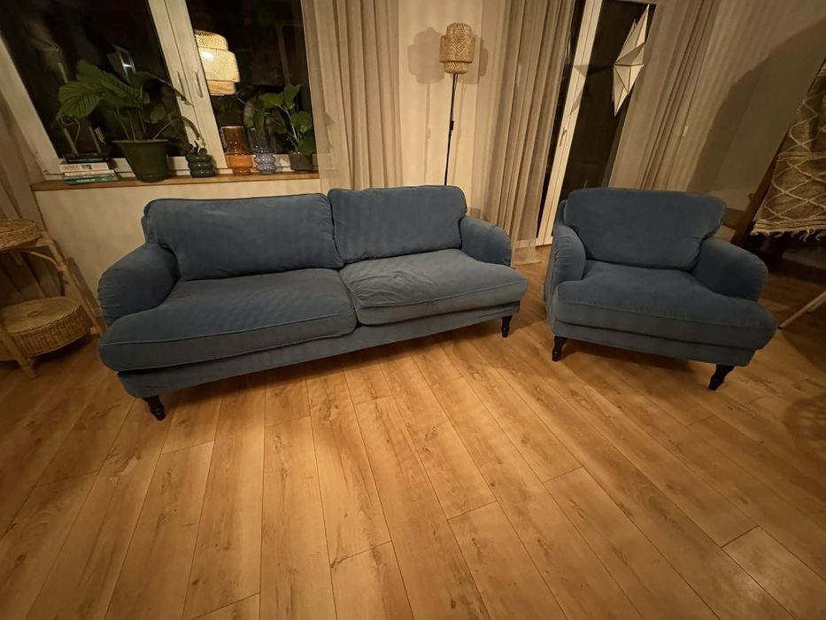 Sofa Ikea stocksund fotel, zestaw do salonu kanapa