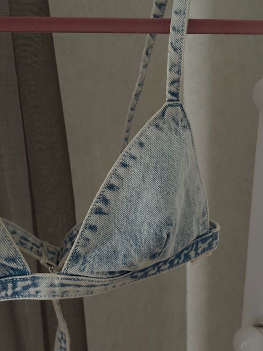 Джинсовий топ ліф Bershka
