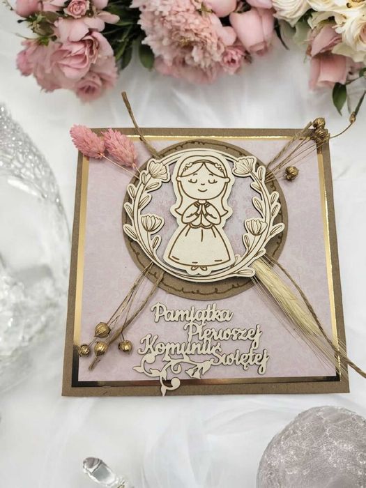 Kartka na pierwszą komunię świętą