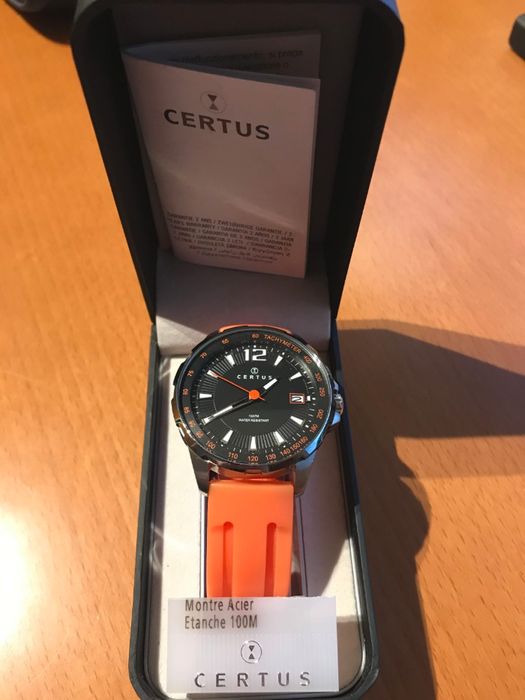 Relógio Homem bracelete Silicone Laranja da marca Certus