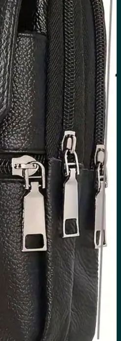 Saszetka męska ze skóry naturalnej na ramię lub do paska spodni - NOWA