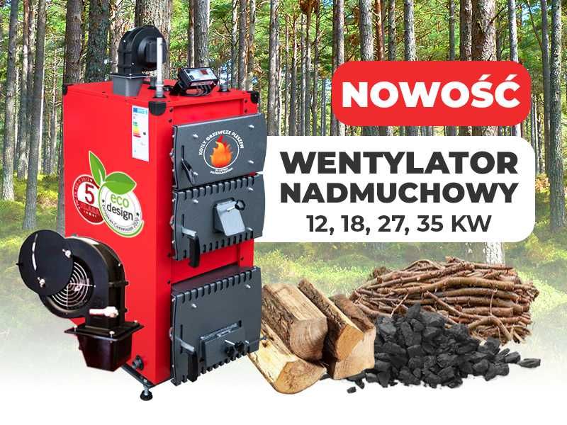 Kocioł piec NADMUCHOWY na WĘGIEL 5 klasa 27 kW PROMOCJA -10%